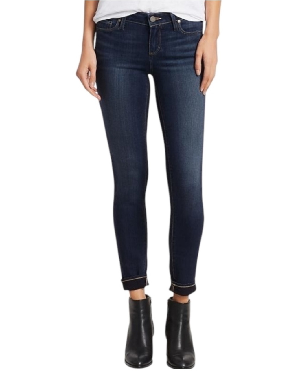 Paige Verdugo Ankle Dark Wash Blue Skinny Jeans Sz 27 - Picture 2 of 15